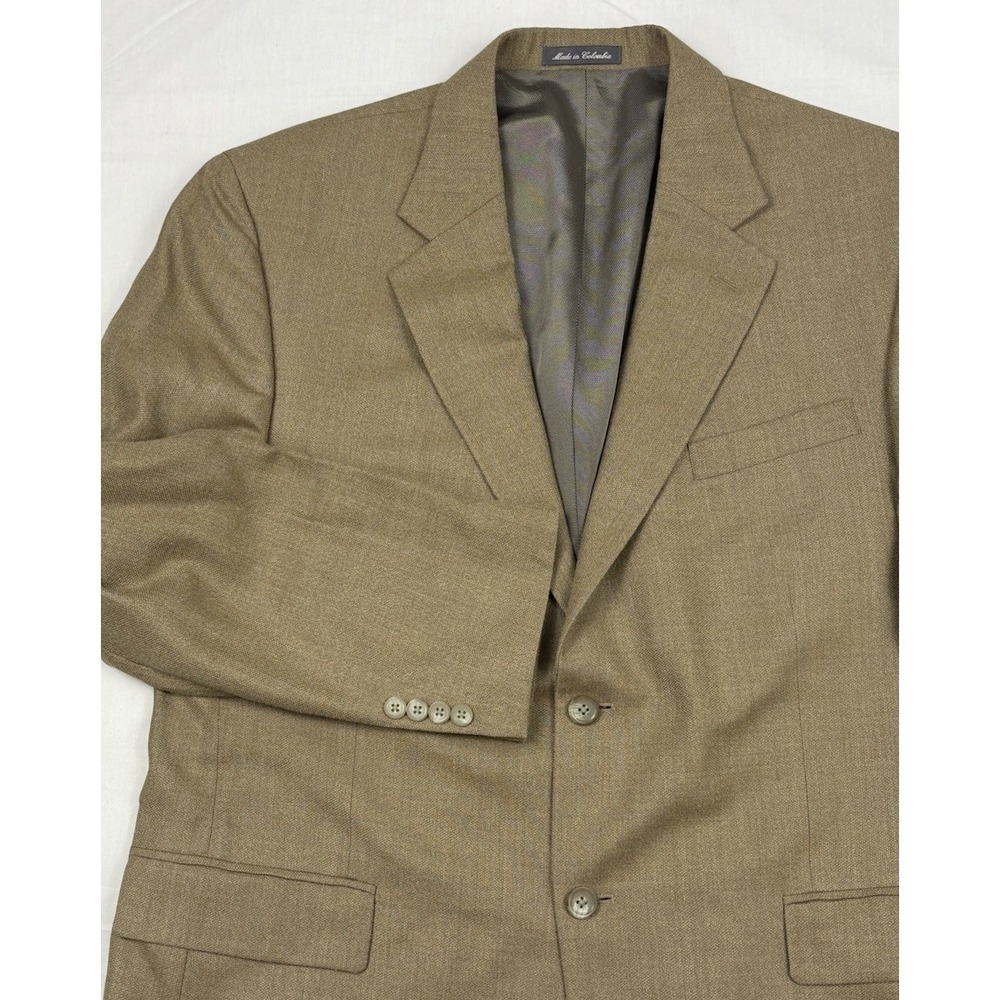 VTG Oscar De La Renta 52% Silk/48% Wool Ventless Sport Coat 44R Taupe/Beige EUC